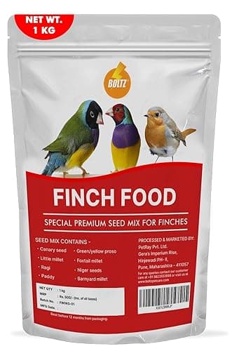 Boltz Premium Bird Food for Finches Complete Nutritional Mix Seeds, Healthy Food for Finch, No Chemical or Artificial Colors, Suitable for All Life Stages-(Pack of 1)