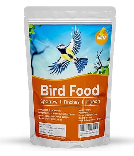 Boltz Premium Wild Bird Food – 1000g | Seed Mix for Sparrow, Finch, Pigeon & Other Birds | Natural, Protein-Rich Bird Feed | Balanced Daily Nutrition | Ideal for Feeders & Outdoor Birds