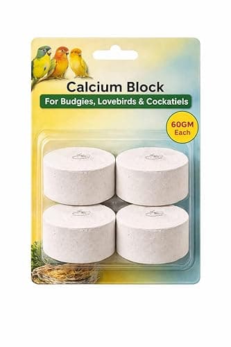 Calcium Block for Birds | Pack of 4 Pieces | 60 GM Each | for Budgies, Love Birds & Sparrows