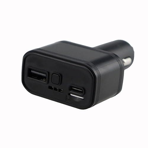 Car GPS Tracker, 2-in-1 Plug and Play, USB Ports for Mobile Charging, Voice Monitoring, Black