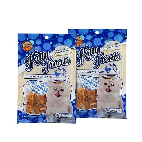 Cataholic Kitty Treats for Cats & Kittens | Spiral Soft Chicken & Fish Combo Treats | Healthy, Easily Digestible Cat Snacks | 1 x Pack of 2 (25g Each) | Suitable for Cats Above 2 Months