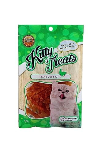 Cataholic Kitty Treats Soft Chicken Jerky Slice for Cats | Healthy Cat Snacks | Protein & Fiber-Rich Training Treats | Premium Reward Snacks for All Cat Breeds | Soft & Yummy Jerky | 30 g