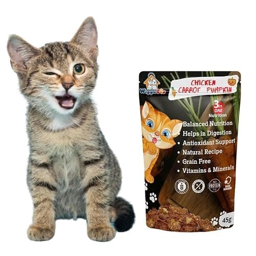 Chicken, Carrot & Pumpkin Cat Treat | Travel Pack | Protein Rich | Natural Detoxifier | Crunchy Snack | 45g