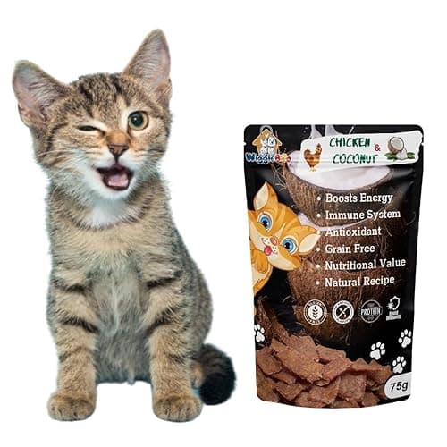 Chicken & Coconut Cat Treat | Protein Rich | Fiber Rich | Crunchy Healthy Snacks (75 Grm)