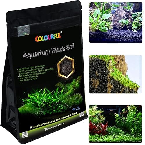 COLOURFUL AQUARIUM Fish Tank Live Planted Aquarium Contro Soil For Decoration As Garden Fish Tank (3Kg)