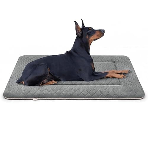 Dog Bed Crate Pad Mat for Medium, and Extra Dogs, Soft Flannel Machine Washable Pet Beds with Non-Slip Bottom