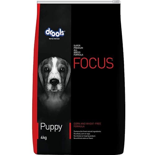 Drools Focus Puppy Super Premium Dry Dog Food 4kg Pack | Chicken Flavour | Growth & Intelligence | Digestive Health | Healthy Skin & Coat | Improves Immunity