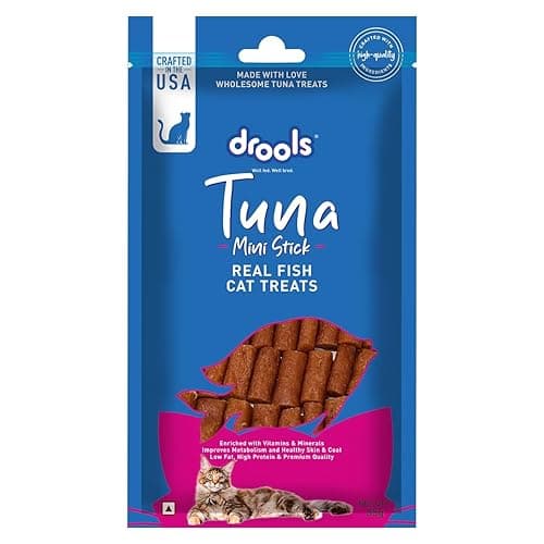 Drools Kitten & Adult Mini Sticks Cat Treats 35g | Real Tuna Flavour | Rich in Protein | No Artificial Preservatives | Best for Training & Bonding