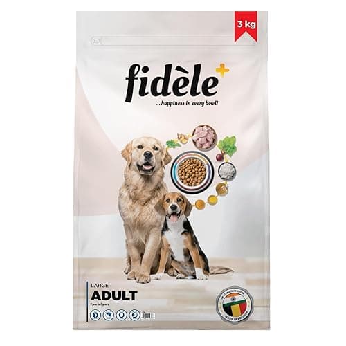 Fidele+ Dry Dog Food | Balanced Nutrition for Dogs | Boosts Growth, Energy, Joints & Immunity | No Artificial Flavours or Preservatives (3 KG, Adult Large)