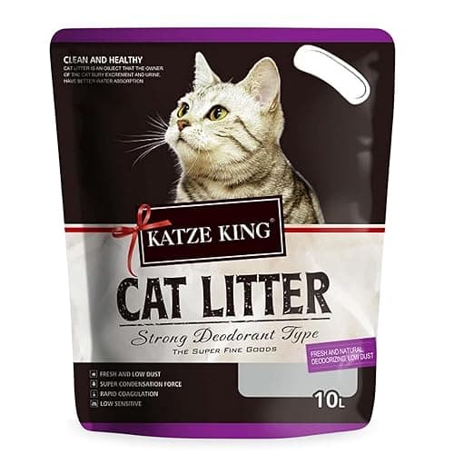 Foodie Puppies Katze King Exclusive Scoopable Cat Litter - 7Kg/10L,with Lavender Fragrance | Clean Non-Dust Clumping Type Exclusive Scoopable with Odour Control