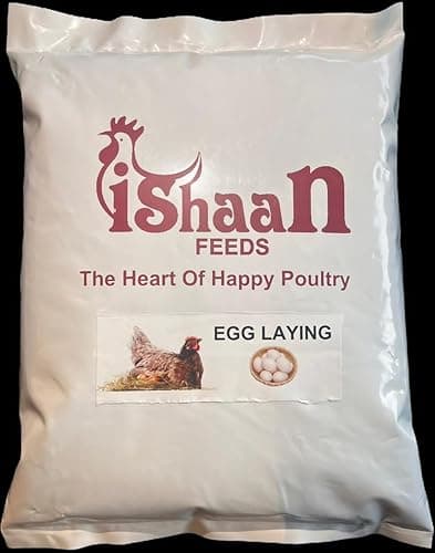Ishaan Feeds (Egg Laying) Food/Feed For Hen, Rooster, Layer, Emu, Duck, Qual. (10 Kg) For Adult Bird