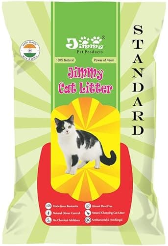 JiMMy Pet Products Clumping Bentonite Cat Litter Sand Jasmine Scented Litter Sand for Cat Standard (25 Kg)
