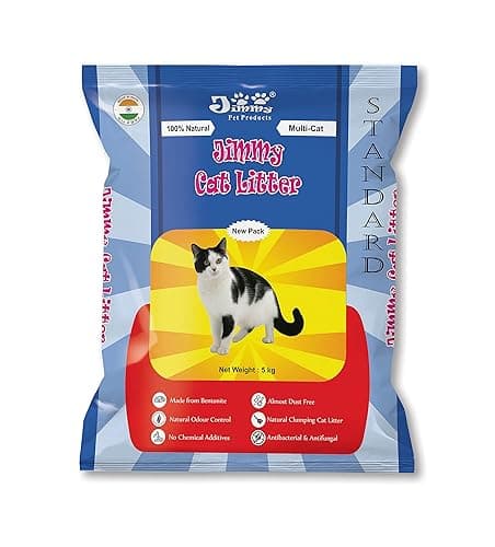 JiMMy Pet Products Clumping Bentonite Cat Litter Sand Lavender Scented Litter Sand for cat (Granules, 5 Kg)