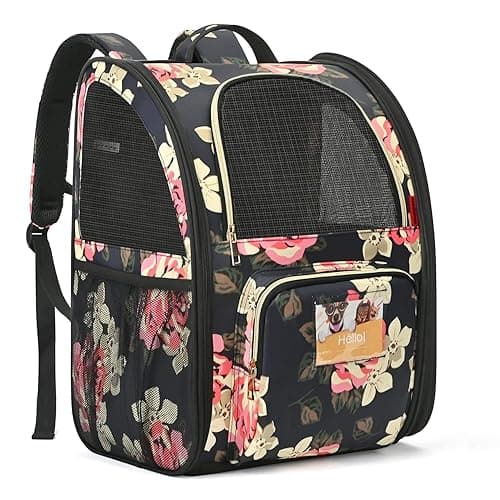 KIKA Pets Goldfinch Cat Bag Backpack Carrier | Dog Backpack Carrier Bag (French Peony)