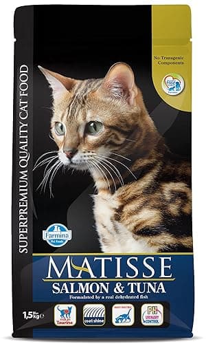 Matisse Farmina Pet Foods Dry Cat Food, Adult, 1.5-Kg, Salmon and Tuna (Pack of 1)