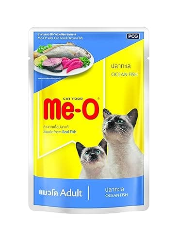 Me-O Adult Wet Cat Food, Ocean Fish, 80 G, (Pack of 12, 960g)