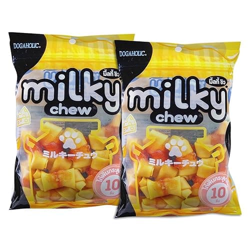 Milky Chew Cheese & Chicken Bone Dog Treats – High Protein Chewy Snack for Dogs, Supports Muscle Strength, Safe & Tasty Treats for All Breeds and Ages, Pack of 2