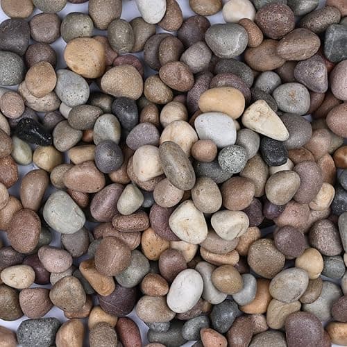 ORILEY Beach Pebbles Polished (1-3cm, Mix Color, 5 KG) Smooth & Round Stones River Rocks Decorative for Home Decor Aquariums Crafting Garden Lawn