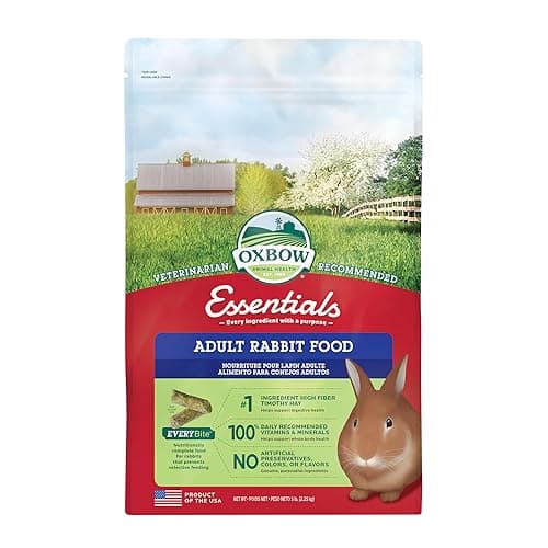 Oxbow Animal Health Bunny Bacics Adult Rabbit Fortified Small Animal Feeds, 5-Pound,Pellet,1 Count