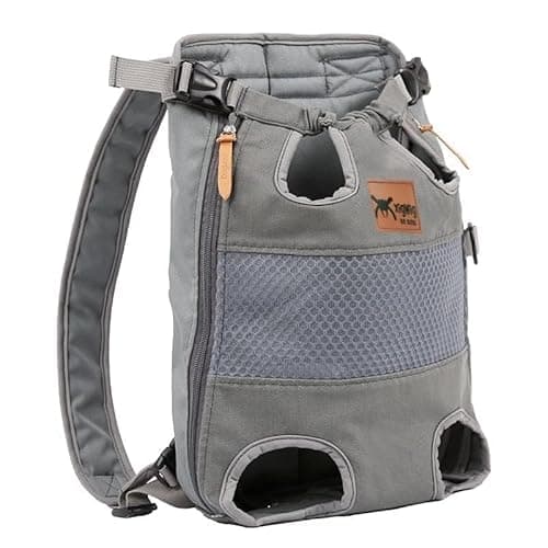 Pet Carrier Backpack Adjustable Puppy Cat Dog with Wide Straps Shoulder Pads Carrier Backpack Travel Bag, for Small Medium Pet (Grey, New)