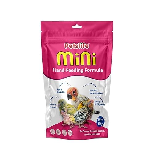 Petslife Mini Hand Feeding Formula for All Baby Birds, 180g | Baby Bird Feeding Formula