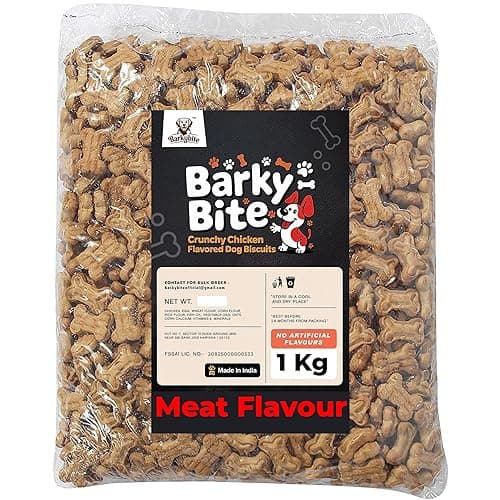 Premium Meat Dog Biscuits 1Kg | Tasty & Nutritious Dog Treats | Strong Bones & Teeth Support