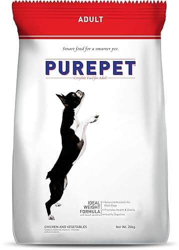 Purepet Adult Dry Dog Food 20kg | Chicken & Vegetable Flavour | Promotes Health & Vitality | Balanced Nutrition for Adult Dogs | Healthy Digestion |