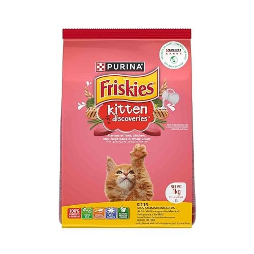 PURINA, Friskies Kitten Discoveries, 1kg, Contains Tuna, Chicken, Milk, Vegetables & Whole Grain Flavours