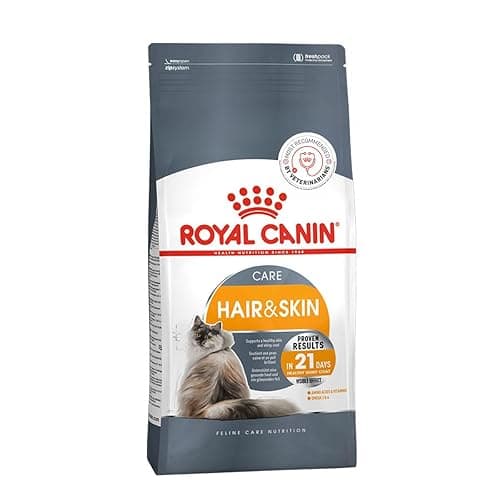 Royal Canin Skin & Hair Care for Adult Cats, Dry Food with Added Amino Acids, Vitamins, and Omega 3 and 6, Supports Healthy Skin and Shiny Coat, Proven Results in 21 Days, 400 Grams