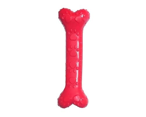 Rubber Chew Dog Bone Toy, Large - 8.5 inch, Color May Vary