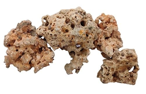 RUKDA® Authentic Natural Hole Congo Rock: Versatile Stone for Aquariums Decor, Gardens Decoration, Bonsai Rock Base, and Home Decoration - (Congo Rock 1 Kg)