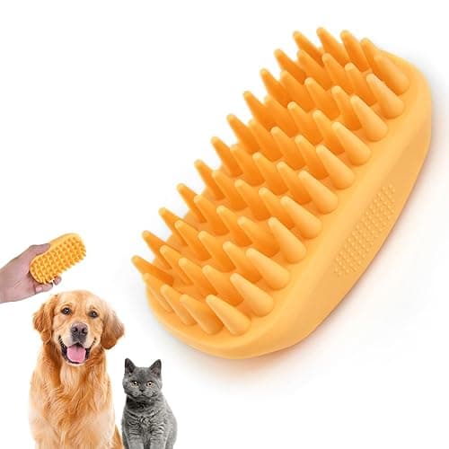 Silicone dog grooming brush pet shampoo bath brush anti skid soothing massage rubber comb long short hair medium large pets