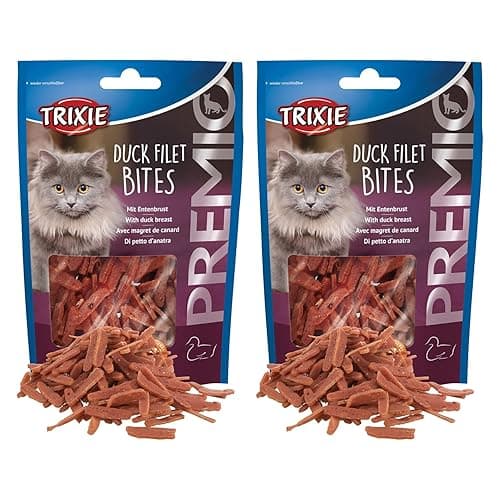 Trixie Premio Cat Treats Stick, Delicious and Rich in Nutrients, Healthy Treats for Cats, Suitable for All Breeds of Cats - 50 Gm (Duck Filet Bites), All Life Stages