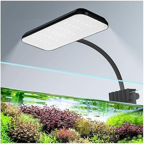 VAYINATO Rs Electricals Deyao | 12 Watts Clip On Back Full Spectrum Planted Aquarium LED Light | 360 Degree | Flexible Head | Suits Upto 2.5Ft Tank