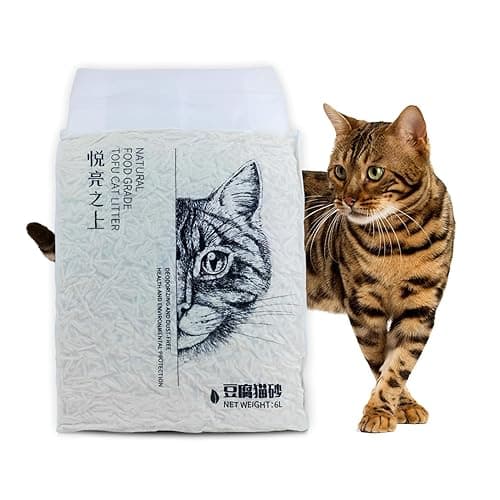 YellowCult Tofu Cat Litter Clumping & Flushable | Ultra Absorbent and Fast Drying | 100% Natural Ingredients | Ultra Odour Control | Really Dust-Free | Less Scattering [6 litres - Green Tea]
