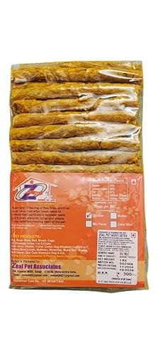 Zeal Pet Associates Chicken Flavoured Dog Chew Sticks | 1 kg Rawhide Treats for Dogs – Long-Lasting & Tasty
