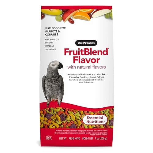 ZuPreem Fruitblend Flavor With Dry Natural Flavors Avian Diets Medium & Large Adult Bird Food 200-Gm