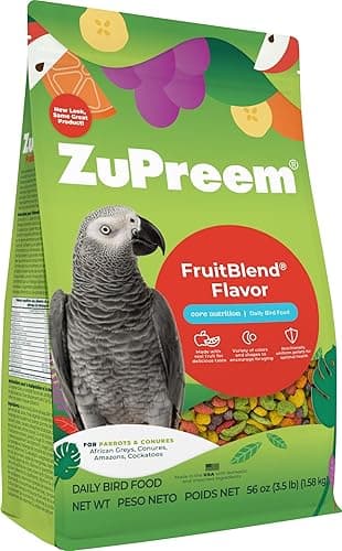 ZuPreem Fruitblend Flavor with Natural Flavors Avian Diets Medium & Large Bird Food 1.6-Kg, All Life Stages
