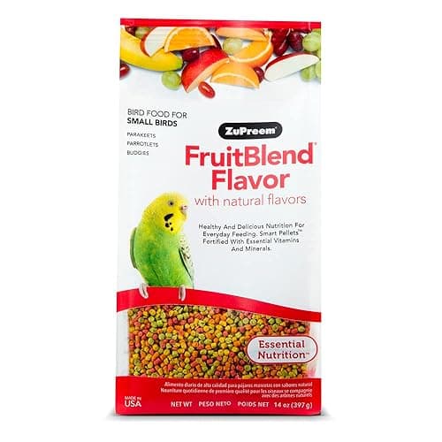 ZuPreem FruitBlend Flavor with Natural Flavors Avian Diets Pellet Small Bird Food - 397 gm