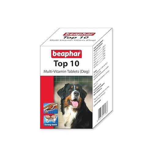 Beaphar Top 10 Multi-Vitamin Tablets for Dogs | 60 Tablets | Improves Overall Vitality and Internal Strength