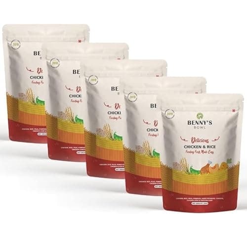 Benny's Bowl Fresh & Wet Dog Food - Chicken & Rice - 5 Packs x 100 G,All Life Stages