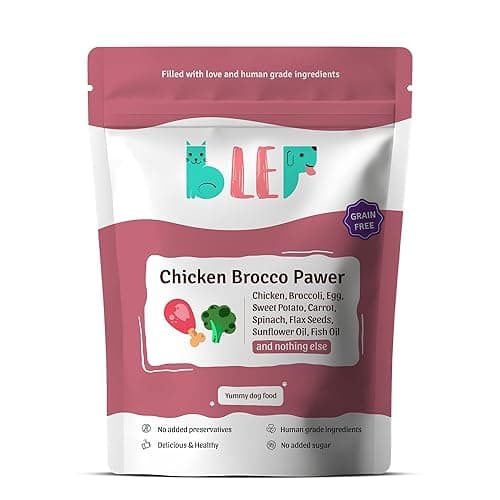 BLEP Dog Food Adult & Puppy | 200g | Dog Wet Food, High Protein, Omega 3&6, Contains Chicken Breast, Broccoli, Fresh Vegetables, Zero Preservatives, Digestible, Human Grade Fresh (Pack of 1)