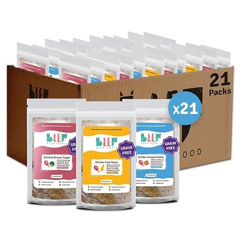 BLEP Healthy Dog Food for Adult & Puppies | Chicken Pumpkin, Broccoli & Zucchini | Zero Preservatives | Wet Dog Food | Complete Meal & Balanced Dog Food | 2.1 kg | 21 Packs of 100g