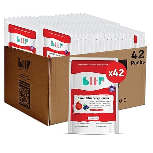 BLEP Lamb Blueberry Pawer 4.2kg (42 Pack of 100g) - Complete Meal for Adult & Puppy|Lamb Liver& Fresh Vegetables|Grain Free, High Protein, Easily Digestible, Zero Preservatives|Human Grade|(Wet)