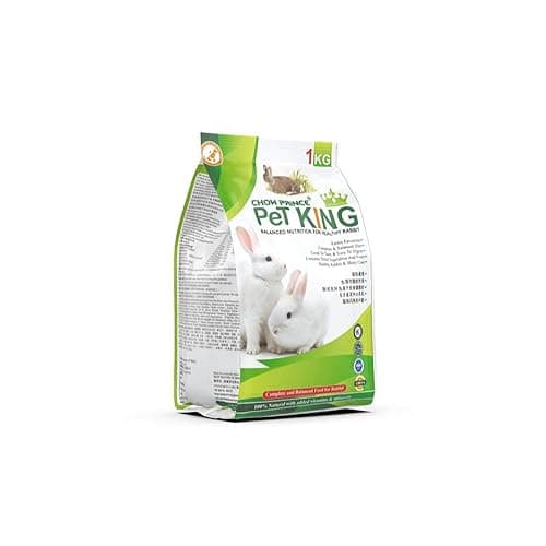 CHOW PRINCE Petking Premium Rabbit Food, Nutritionist Choice With Alfa Hay (Halal India Certified)-1 Kg Dry Pallet, Apple Flavor,All Life Stages, 1 Count