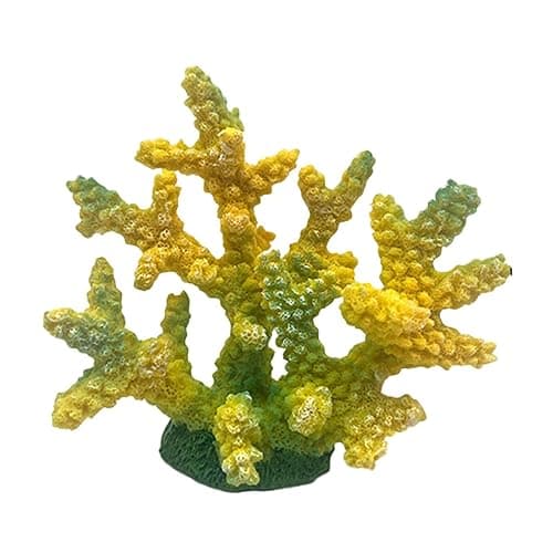 CLUB BOLLYWOOD® Artificial Coral Figurine Sculpture Home Decor Aquarium Decoration for Table Yellow|Pet Supplies | Fish & Aquariums |Decorations|1 Coral Ornament