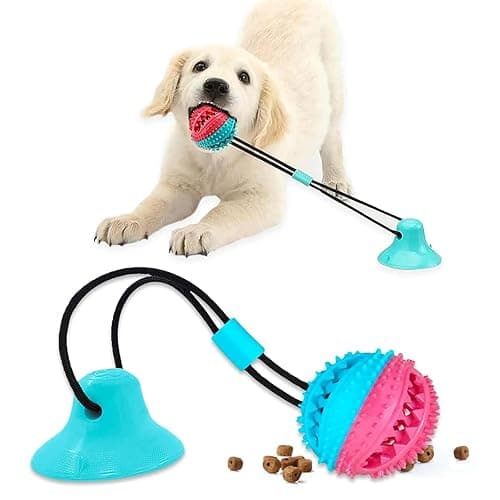 Dog Toys Dog Chew Toys for Aggressive chewers, Puppy Dog Training Treats Teething Rope Toys for Boredom Dog Puzzle Treat Food Dispensing Ball Toys for Puppies Teething