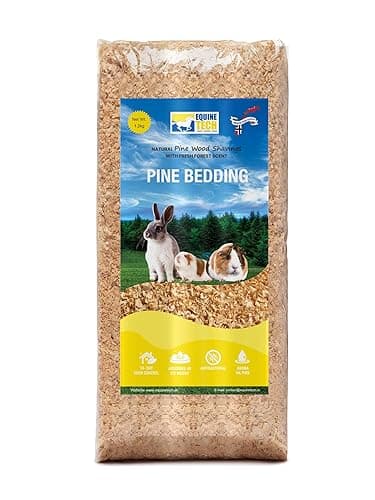 EQUINE TECH Bedding Pine Wood shavings - 1 Kg for Rabbits, Guinea Pigs, Hamsters, Gerbils, Reptiles and Other Small Pets | Highly Absorbent, Dust-Free, and Odor Control