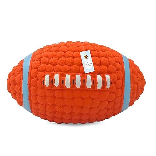 Foodie Puppies Interactive Latex Squeaky Chew Toy for Small to Medium Dogs (Teeth Rugby - Large) | Durable, Non-Toxic, Soft, Floating, Bouncing Pet Toy I Reduce Separation Anxiety (Design May Vary)