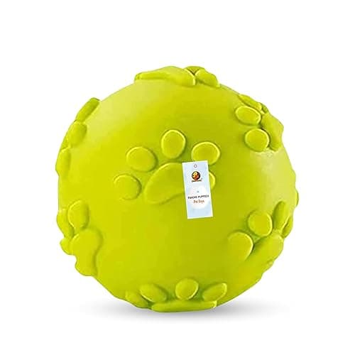 Foodie Puppies Latex Rubber Squeaky Dog Chew Ball Toy - (Claw Ball, Small) Durable and Safe Fetch Teething Dog Toy for Puppies and Small to Medium Dogs, Paw Design Helps to Clean Teeth (Diameter, 6cm)